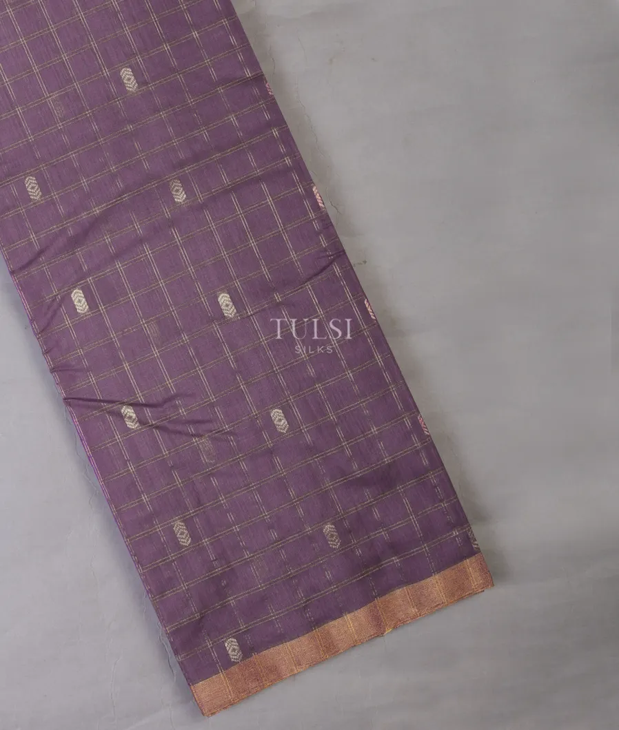 Lavender Silk Cotton Saree T692685-image
