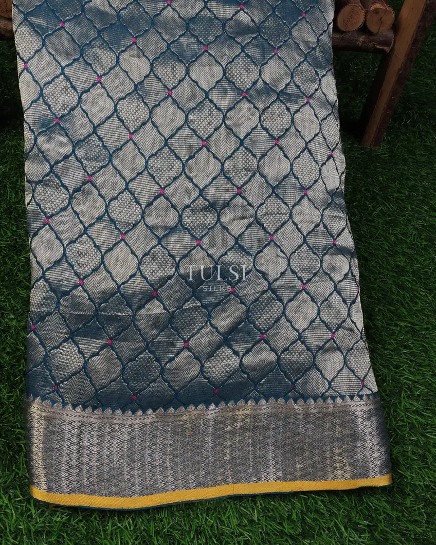 Blue Mysore Crepe Silk Saree T695906-image