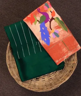 Green Mysore Crepe Silk Saree T696786-image