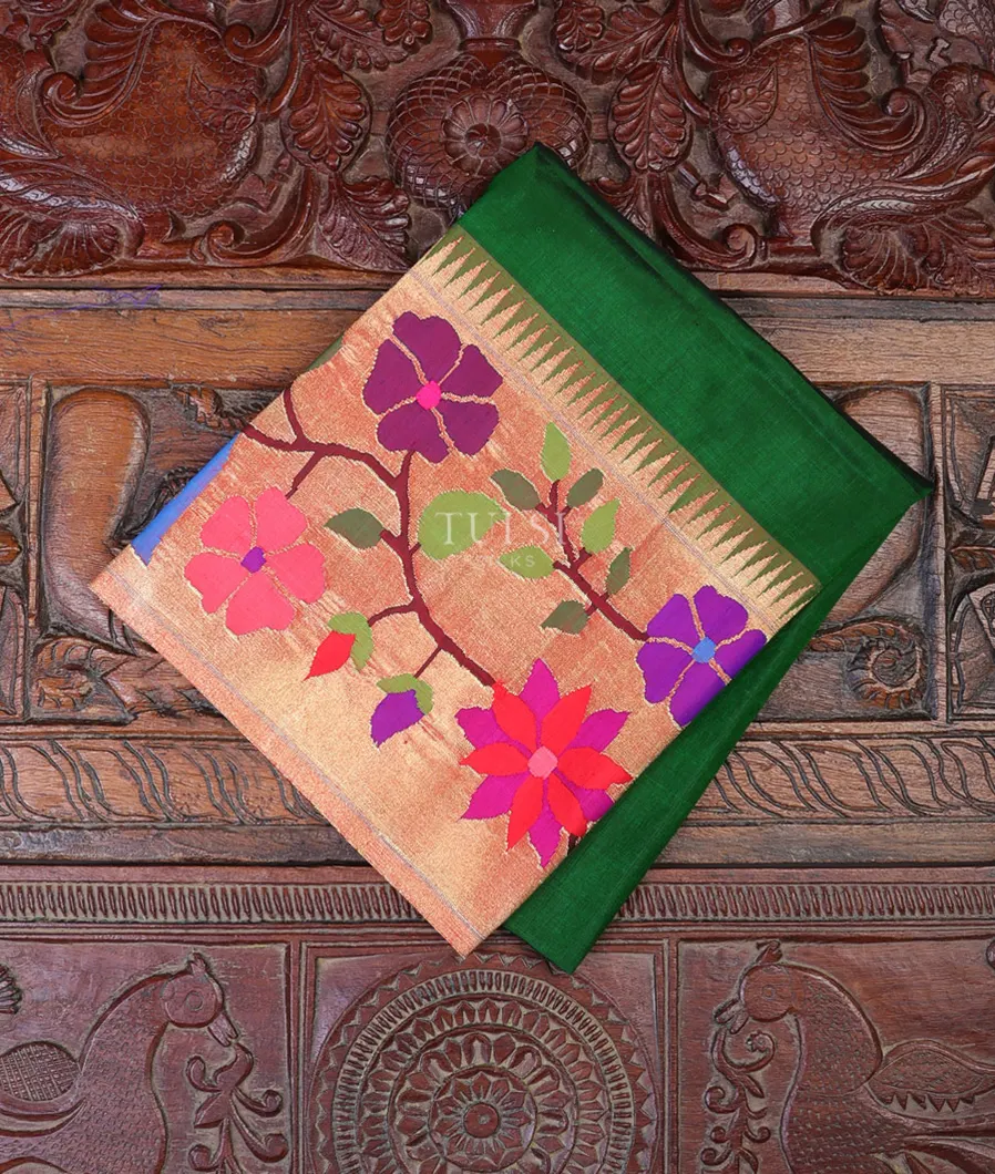 Green Paithani Silk Blouse T691133-image