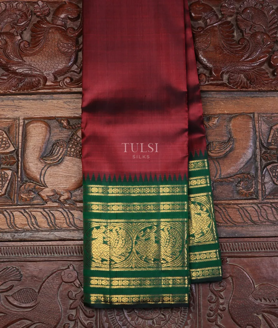 Maroon Kanjivaram Silk Saree T698190-image
