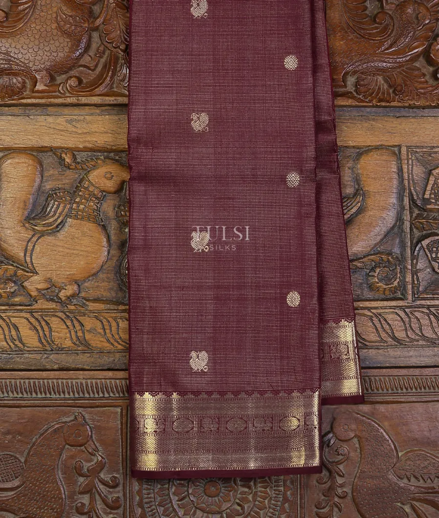 Burgundy Kanjivaram Silk Saree T680660-image