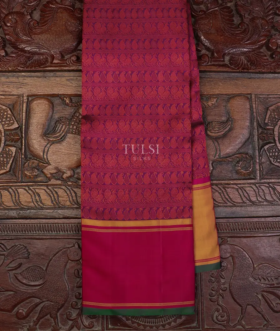 Burgundy Kanjivaram Silk Saree T572520-1-image