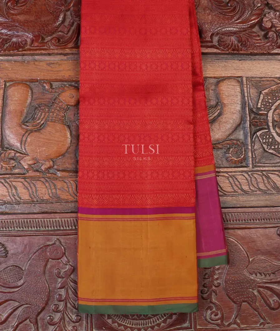Red Kanjivaram Silk Saree T582949-1-image