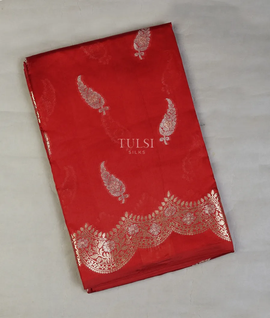 Red Chaniya Silk Saree T697753-image