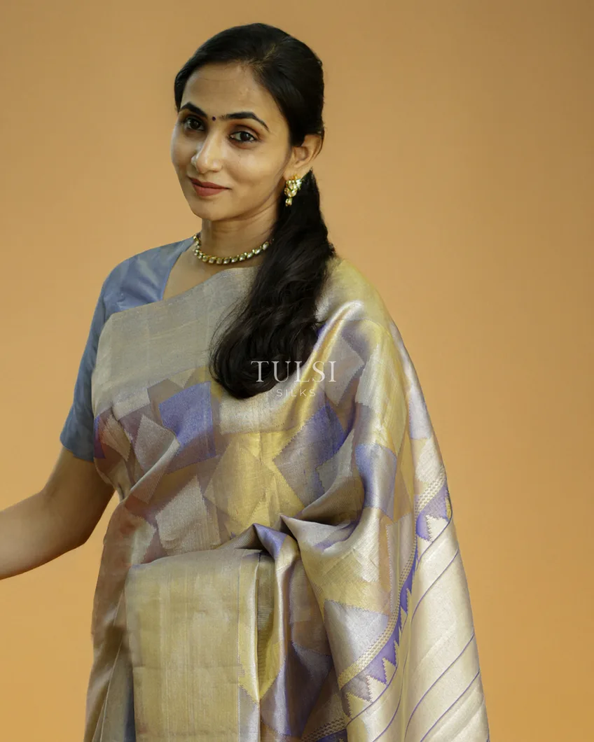 Blue Tissue Kanjivaram Silk Saree T687494-image