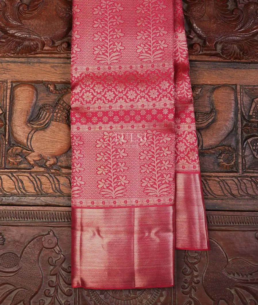 Reddish Pink Kanjivaram Silk Saree T700288-image