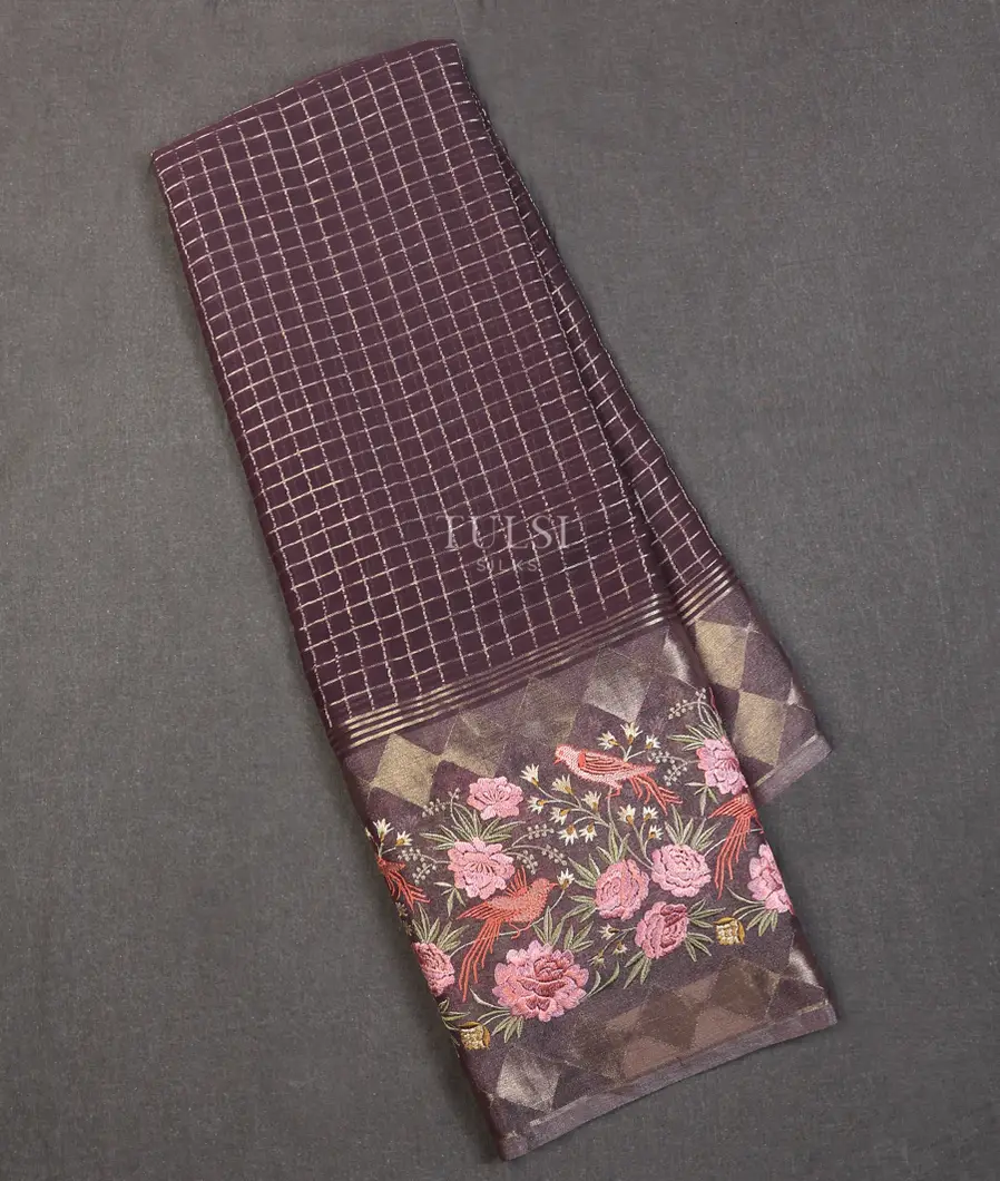 Purple Mysore Georgette Silk Saree T700540-image