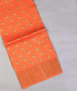 Orange Tussar Printed Saree T697797-image