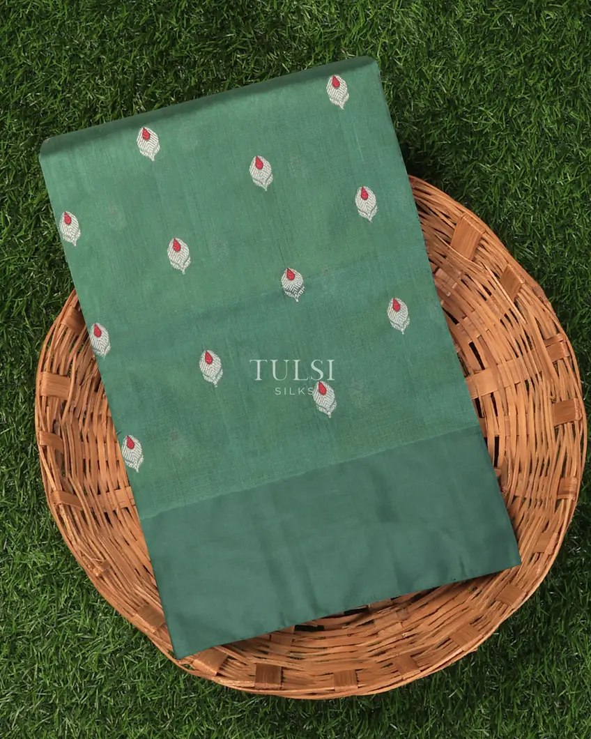 Greyish Green Chanderi Silk Saree T699816-image