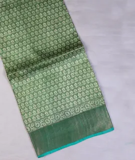 Green Tussar Printed Saree T697843-image