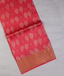 Reddish Pink Tussar Printed Saree T697790-image