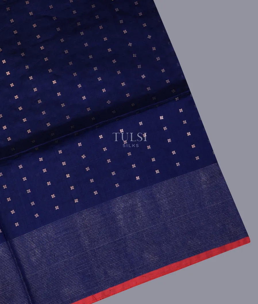 Blue Handwoven Tussar Saree T694216-image