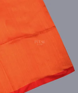 Orange Handwoven Tussar Saree T698650-image