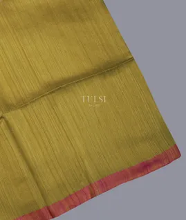 Green Handwoven Tussar Saree T698659-image