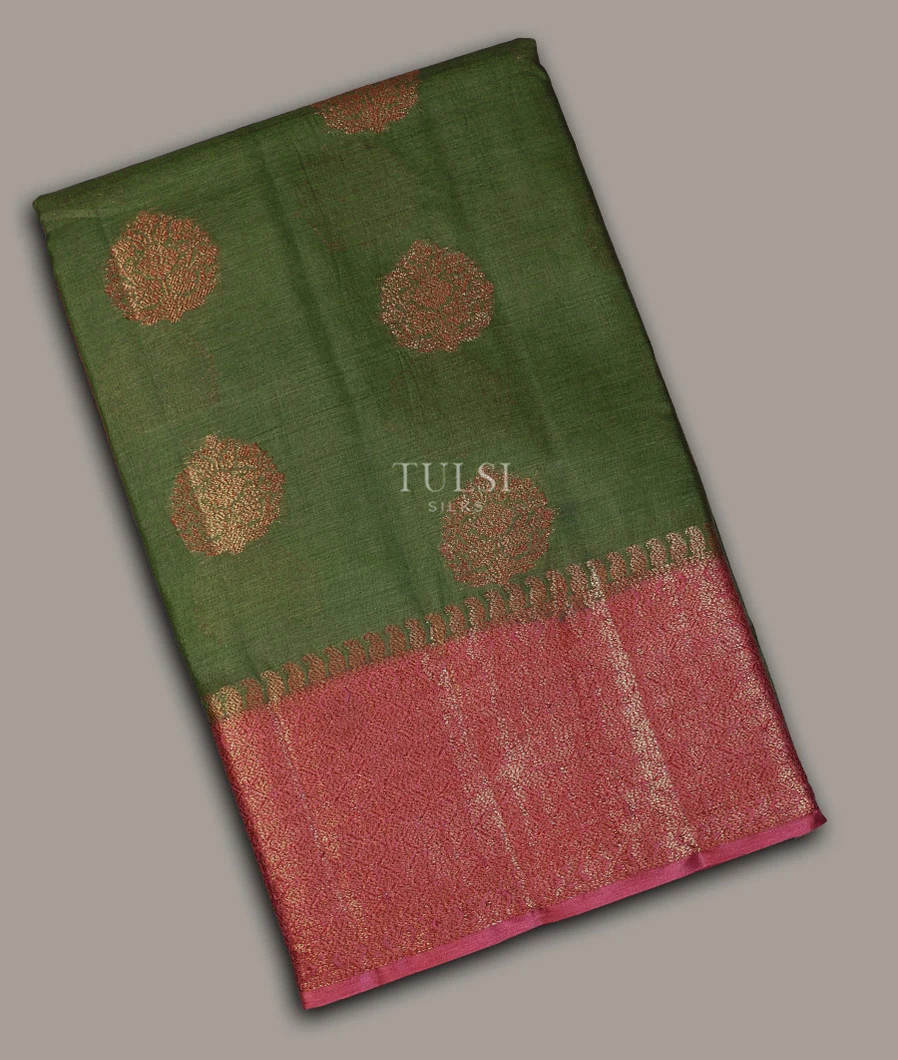 Green Chaniya Silk Saree T693230-image