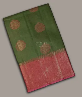 Green Chaniya Silk Saree  T693230-image