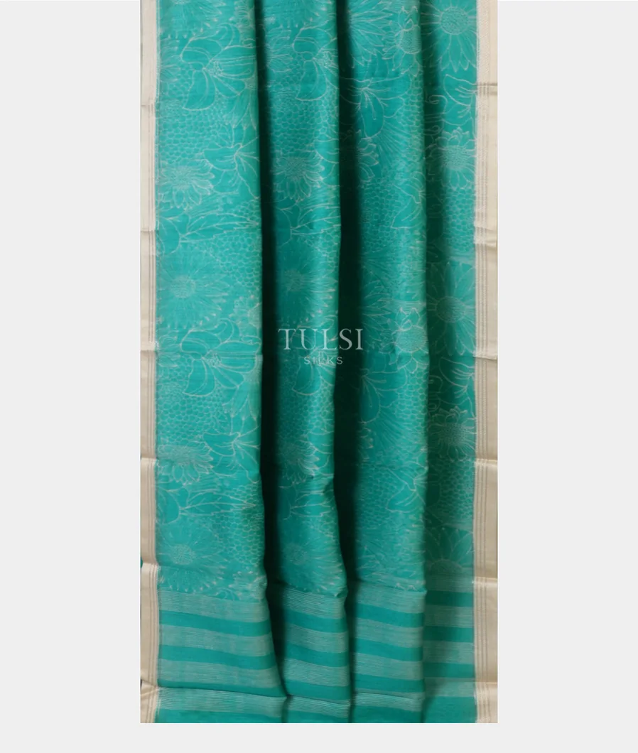 greenish-blue-tussar-printed-saree-t696575-t696575-b