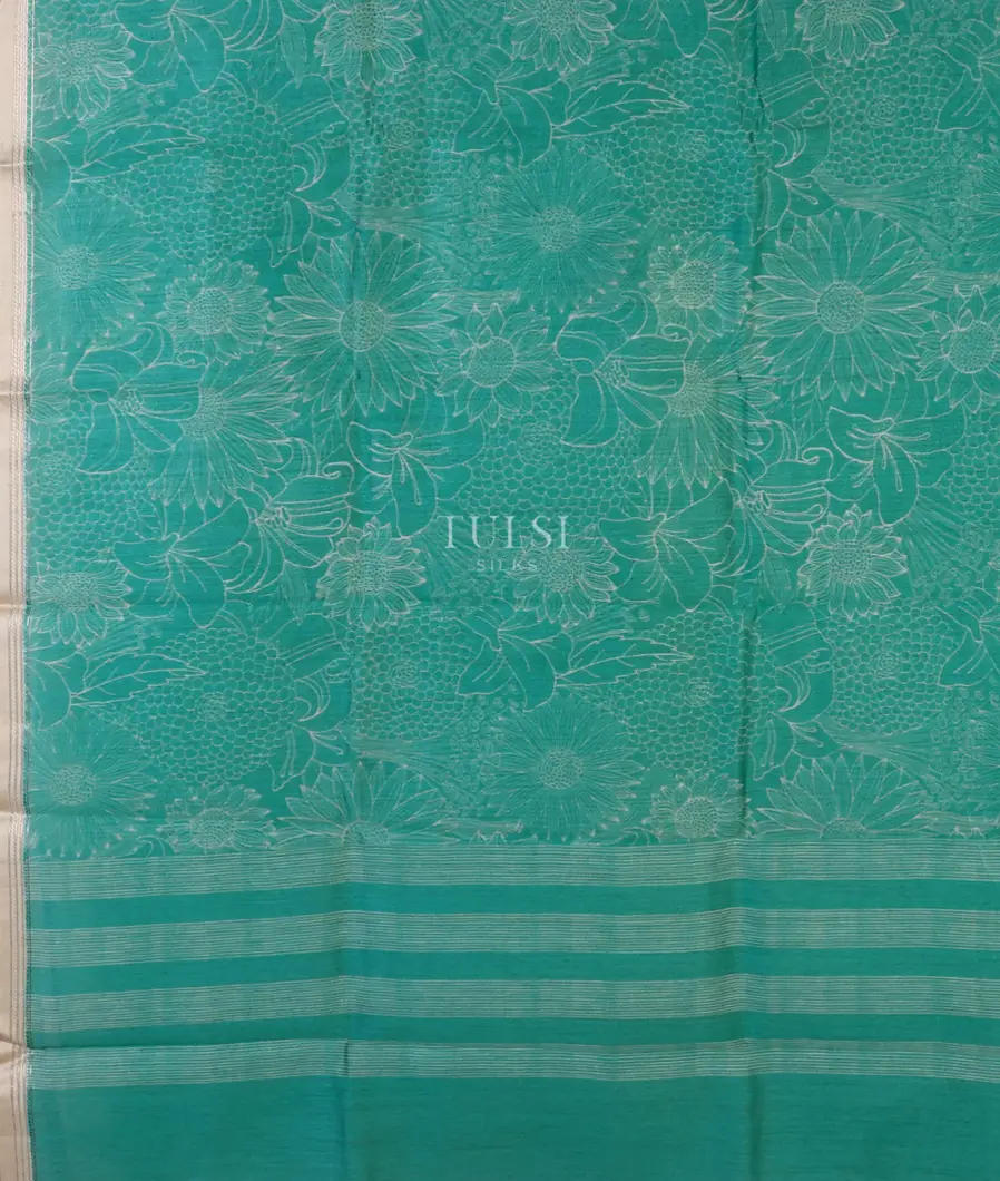 greenish-blue-tussar-printed-saree-t696575-t696575-d