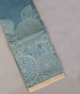 Blue Tussar Printed Saree T696566-image