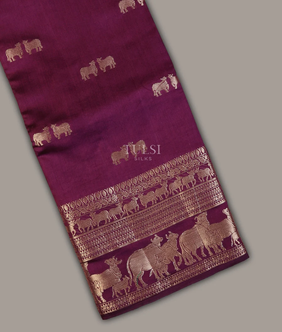Purple Chaniya Silk Saree T695436-image