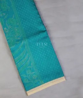 Blue Tussar Printed Saree T696576-image
