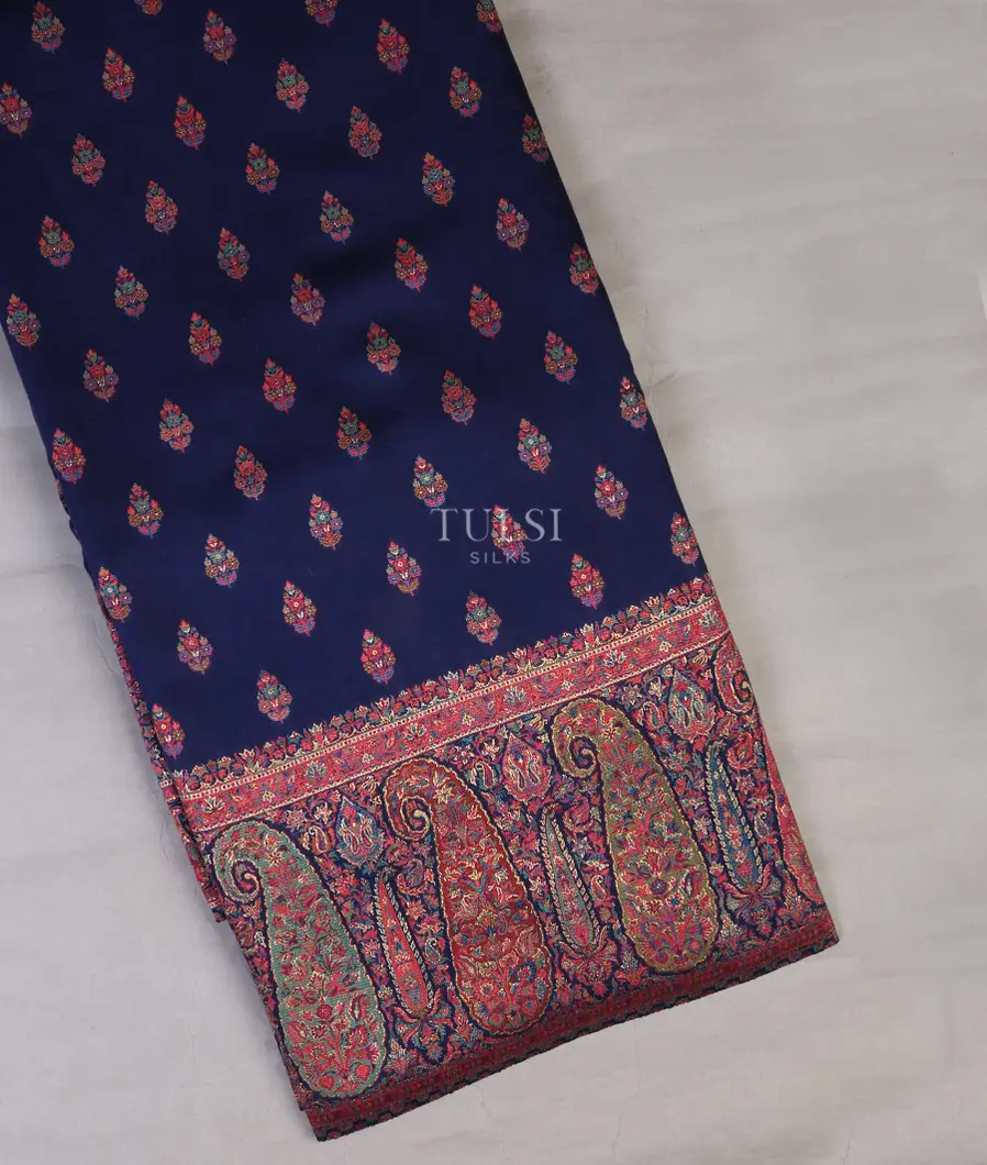 Blue Kashmir Kani Silk Saree T624583-image