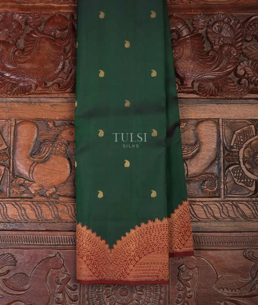 Bottle Green Kanjivaram Silk Saree T700779-image