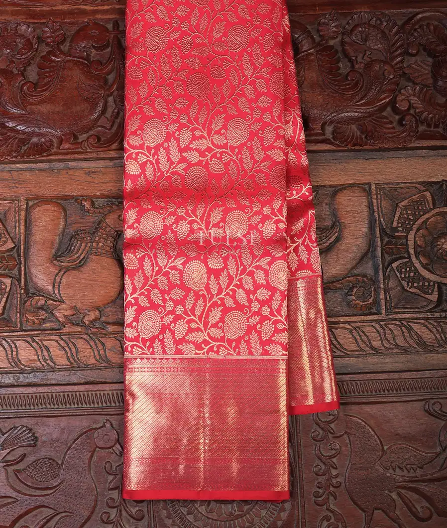 Reddish Pink Kanjivaram Silk Saree T680043-image