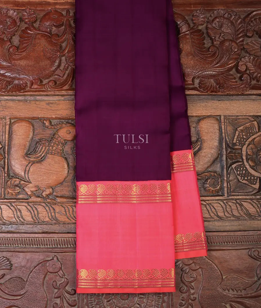 Purple Kanjivaram Silk Saree T688665-image
