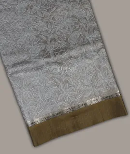 Grey Silk Kota Embroidery Saree T696892-image