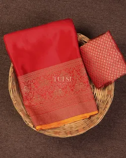 Red Mysore Crepe Silk Saree T701856-image