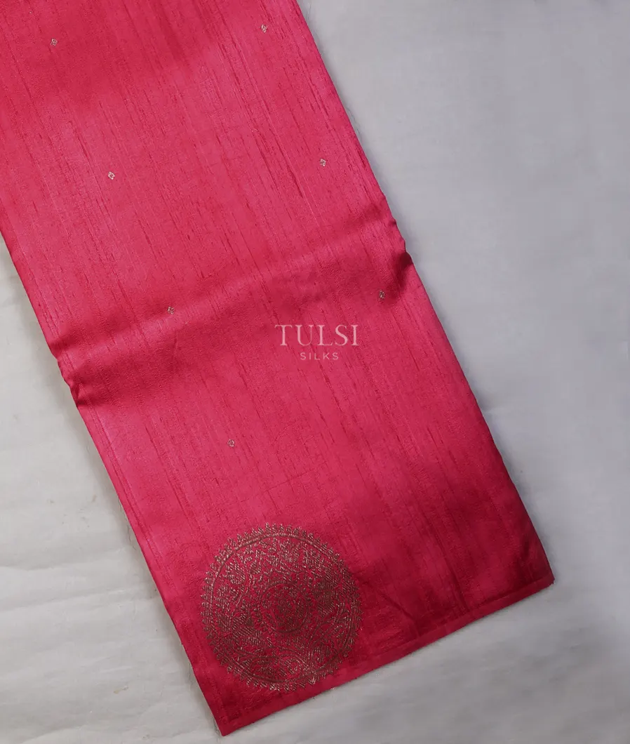 Pink Banaras Tussar Saree T694602-image