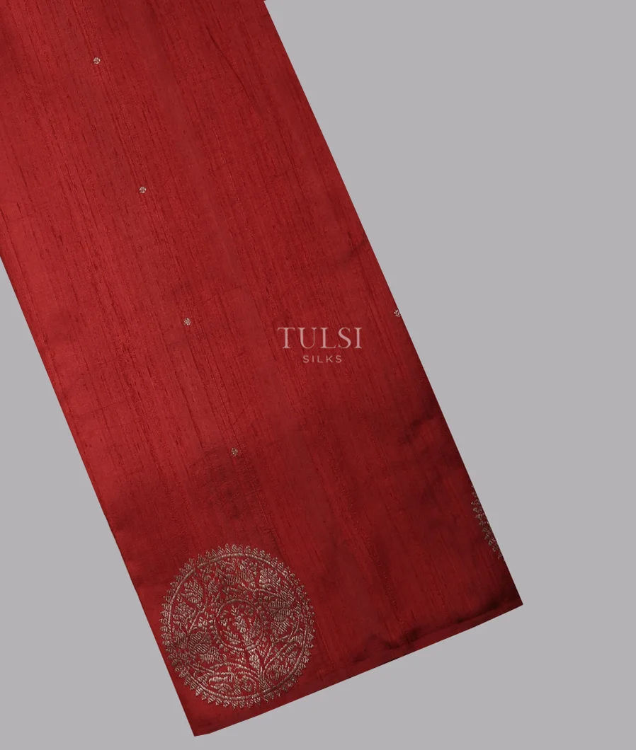 Red Banaras Tussar Saree T694592-image