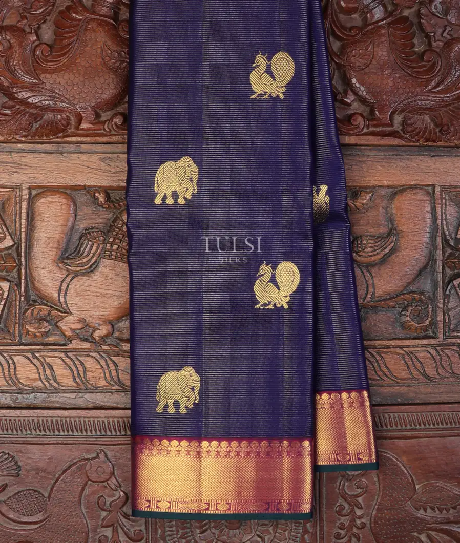Blue Kanjivaram Silk Saree T702696-image