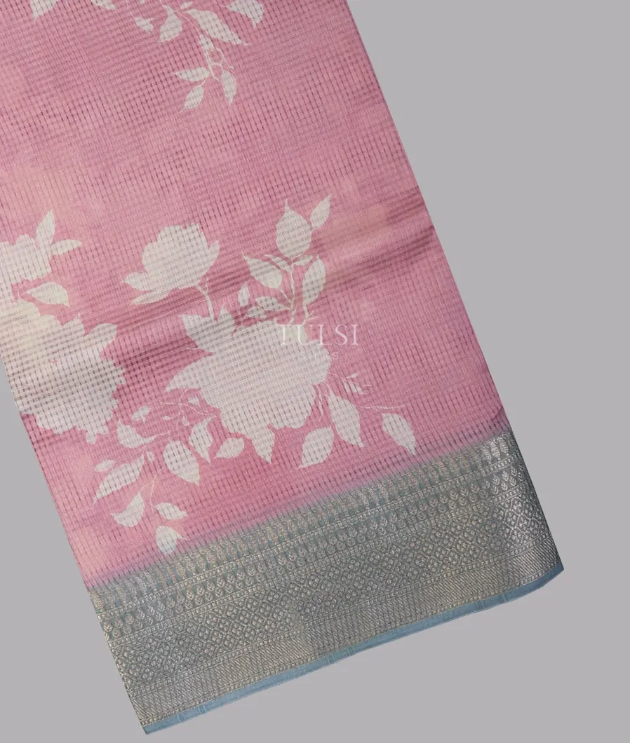 Pink Mercerised Cotton Saree T684146-image