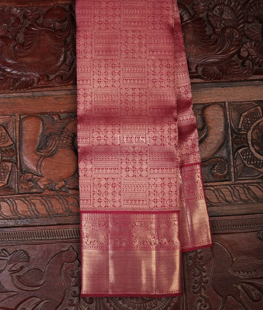 Red Kanjivaram Silk Saree T660118-image