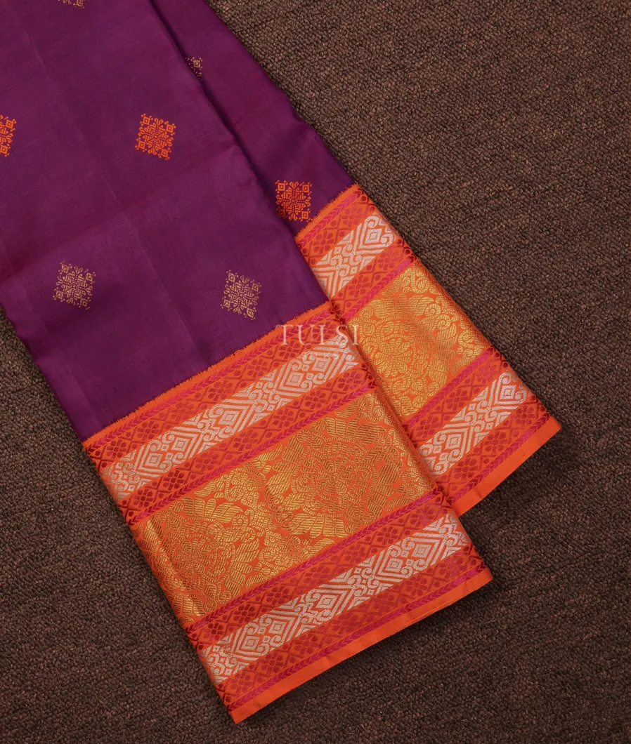 Purple Kanjivaram Silk Saree T441410-1-image