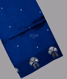 Royal Blue Banaras Silk Saree T702549-image