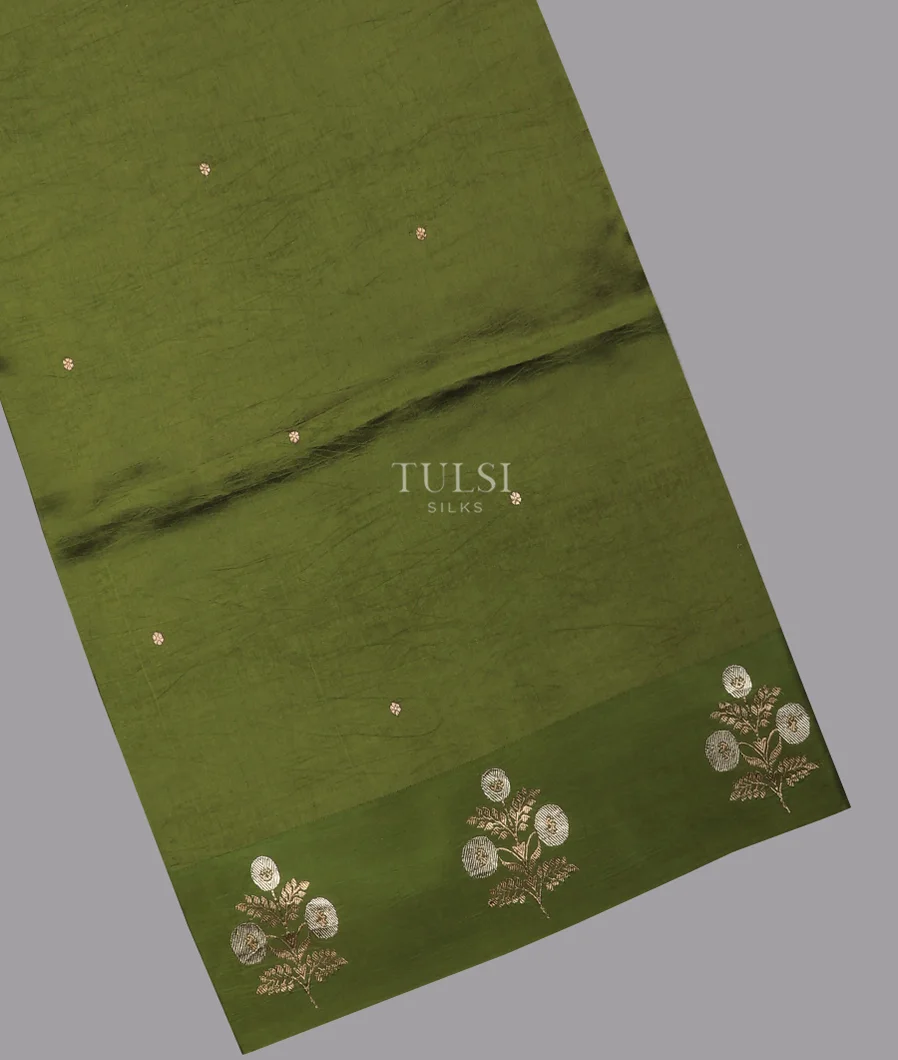 Green Banaras Silk Saree T702548-image
