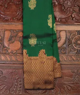 Bottle Green Kanjivaram Silk Saree T686482-image