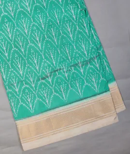 Green Ikat Silk Saree T698339-image
