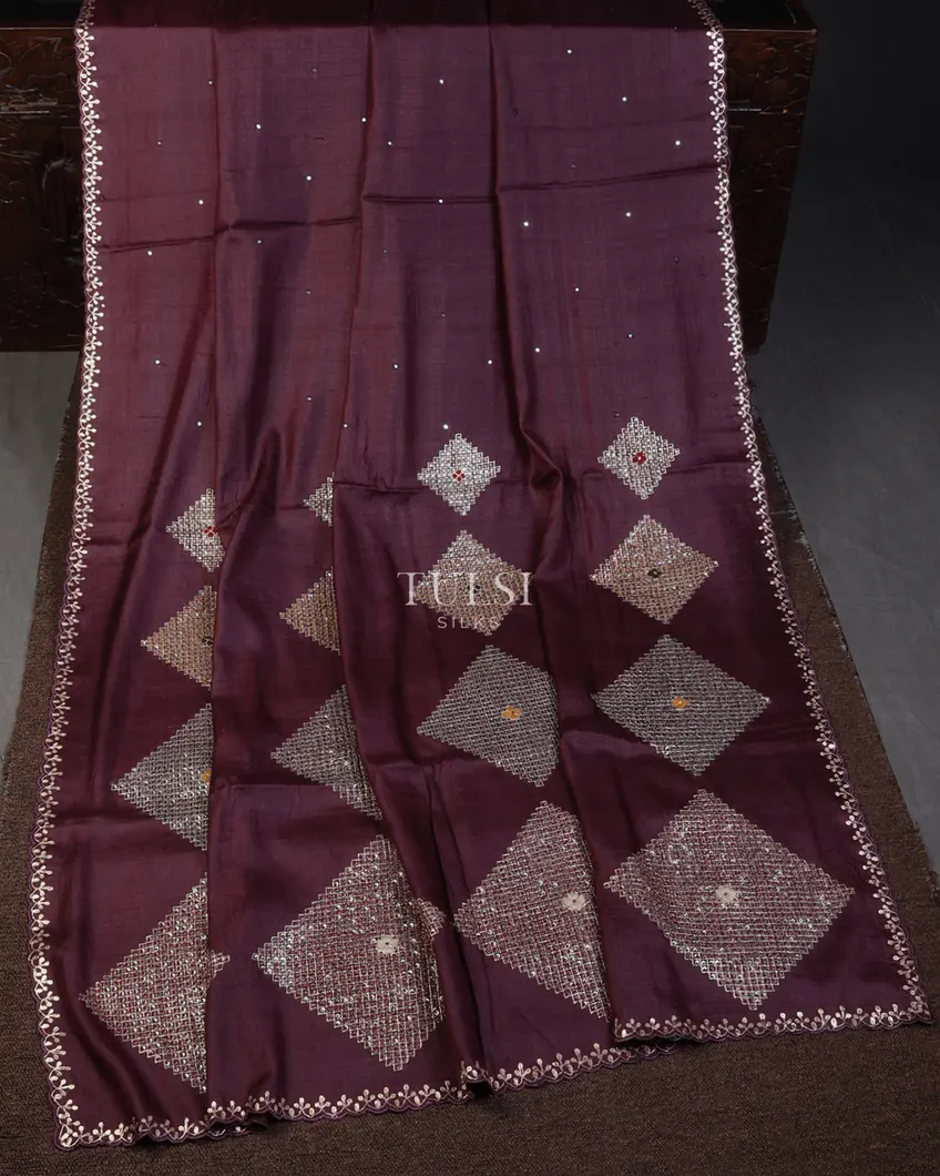 burgundy-tussar-embroidery-saree-t693596-t693596-d