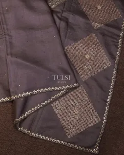 Dusty Lavender Tussar Embroidery Saree T690133-image