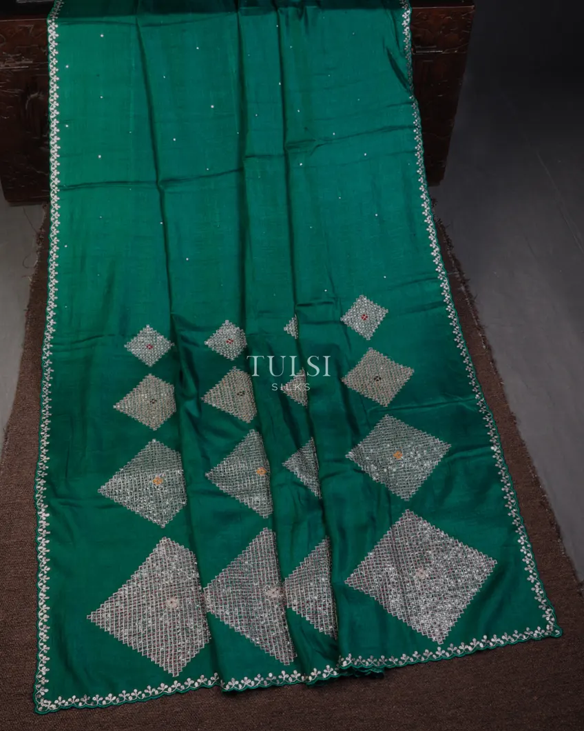 teal-blue-tussar-embroidery-saree-t693594-t693594-d