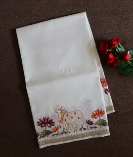 White Soft Silk Embroidery Saree T704214-image