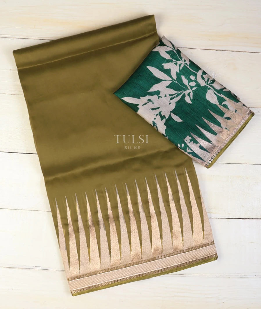 Green Kora Organza Embroidery Saree T693584-image