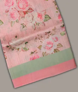 Light Pink Tussar Printed Saree T645741-image