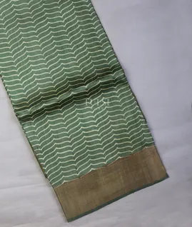 Green Tussar Printed Saree T697821-image