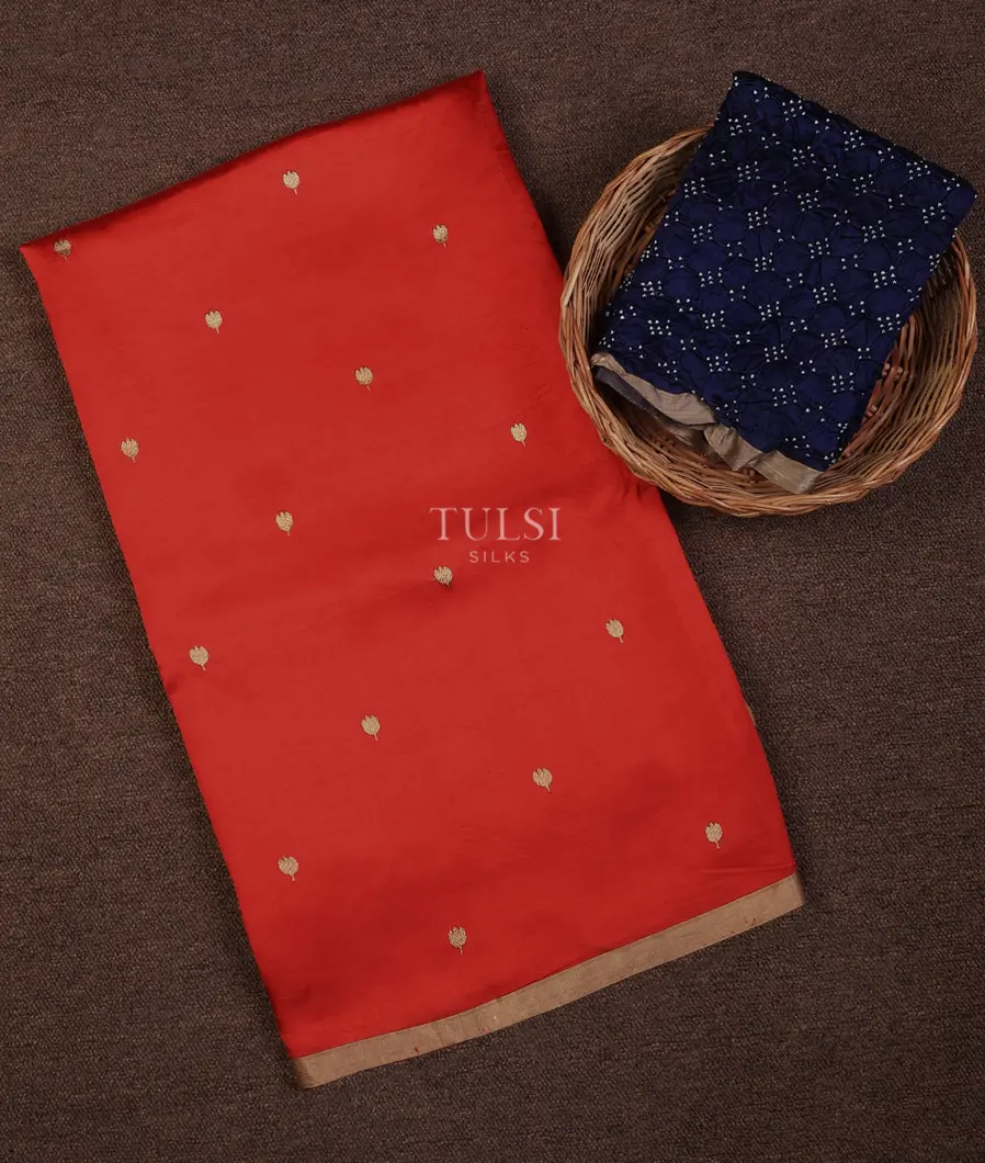 Red Banaras Silk Saree T702596-image